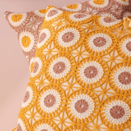 Evidea Soft Step Kırlent - Hardal - 40x40 cm