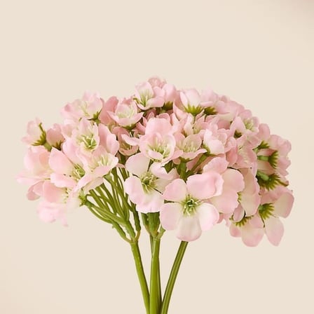 Evidea Deco Ortanca 4'lü Buket Çiçek - Açık Pembe - 31 cm