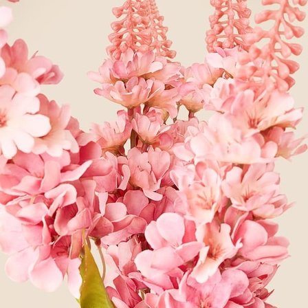 Evidea Deco Sümbül 5'li Dal Çiçek - Pembe - 55 cm