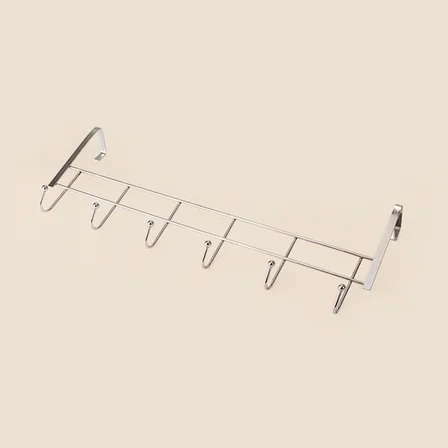 Simple Living 6'lı Kapı Arkası Askı - Gri - 18x49 cm