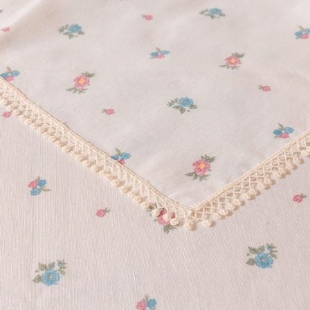 Evidea Soft Pane Dantelli Masa Örtüsü - Ekru - 150x200 cm