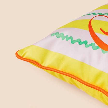 Evidea Soft Good Vibe Kırlent - Hardal- 45x45 cm