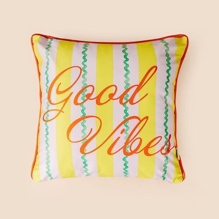 Evidea Soft Good Vibe Kırlent - Hardal- 45x45 cm