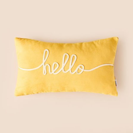 Evidea Soft Hello Kırlent - Hardal - 30x50 cm