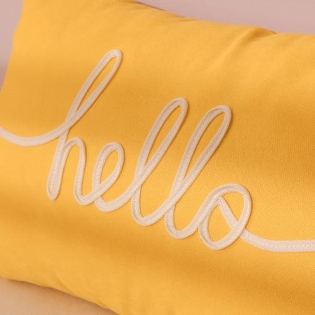 Evidea Soft Hello Kırlent - Hardal - 30x50 cm