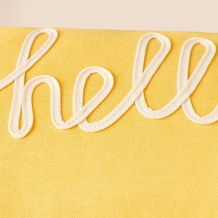Evidea Soft Hello Kırlent - Hardal - 30x50 cm