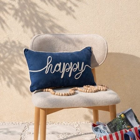 Evidea Soft Happy Kırlent - Lacivert - 30x50 cm
