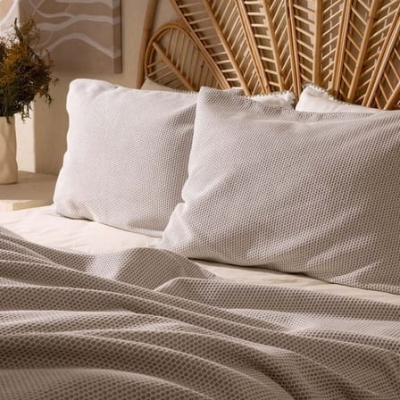 Evidea Soft Avena Çift Kişilik Pike Seti - Gri