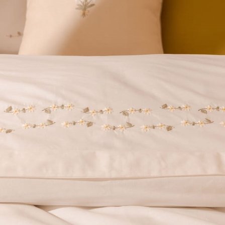 Evidea Soft Floria Çift Kişilik Nevresim Takımı - Ekru