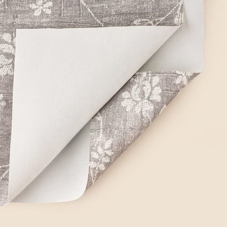 Evidea Soft Blom Pvc Masa Örtüsü - Gri - 140x200 cm