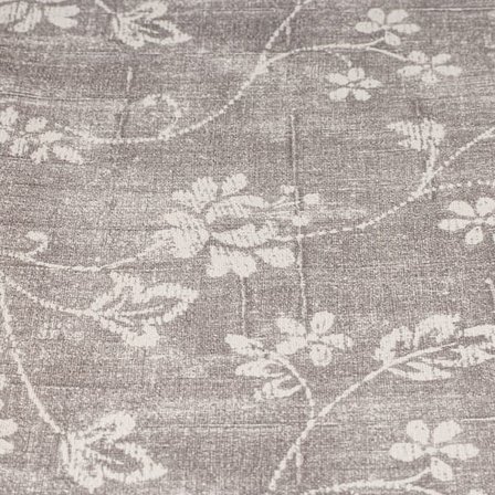 Evidea Soft Blom Pvc Masa Örtüsü - Gri - 140x200 cm