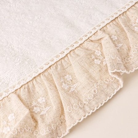 Evidea Soft French Cottage Twin Çiçek Desenli El Havlusu - Ekru - 30x50 cm