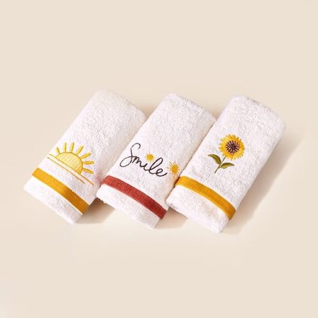 Evidea Soft Sun 3'lü Kutulu Hediyelik Havlu Seti - Ekru - 30x50 cm