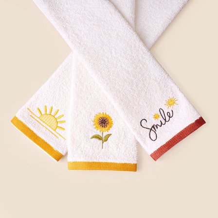 Evidea Soft Sun 3'lü Kutulu Hediyelik Havlu Seti - Ekru - 30x50 cm