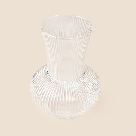 Evidea Deco Pure Vazo - Şeffaf - 18x18x21,5 cm