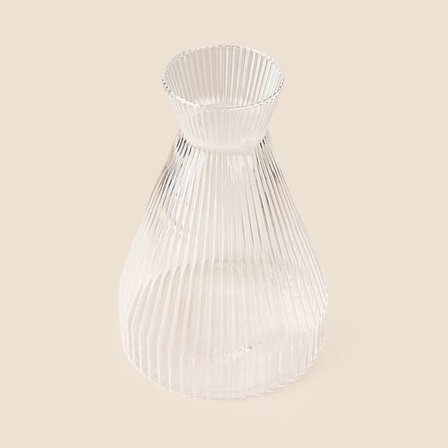 Evidea Deco Cansu Vazo - Şeffaf - 15,5x15,5x21 cm