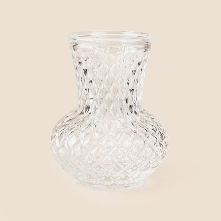 Evidea Deco Kafes Mini Vazo - Şeffaf - 11,5x11,5x14 cm