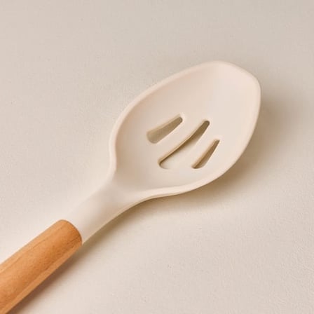 Evidea Kitchen Valea Silikon Delikli Kaşık - Bej