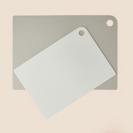 Evidea Kitchen 2'li Elastik Kesim Panosu - Gri - 21x30 + 25x35 cm