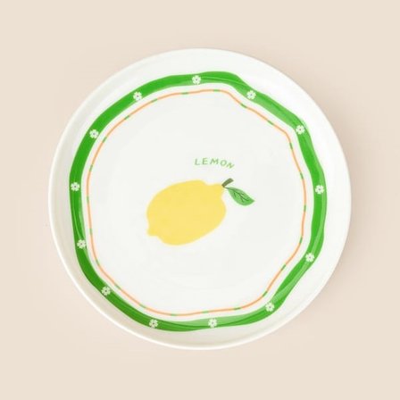 Evidea Kitchen Lemon Tatlı Tabağı - Renkli - 19 cm