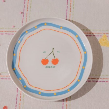 Evidea Kitchen Cherry Tatlı Tabağı - Renkli - 19 cm