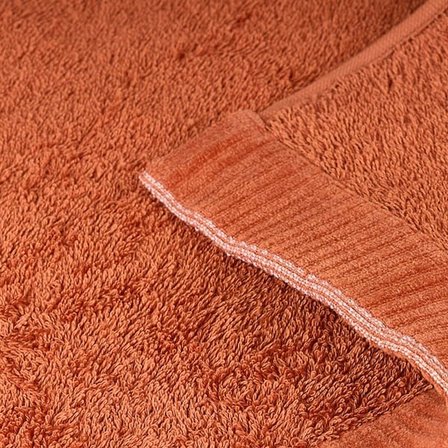 Evidea Soft Linen Yüz Havlusu - Kiremit - 50x90 cm