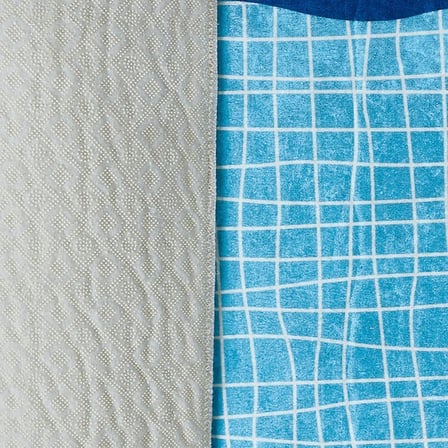 Evidea Soft Havuz Desenli Banyo Paspası - Mavi - 50x80 cm