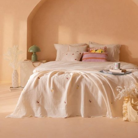 Evidea Soft Sorbetto Çift Kişilik Pike - Ekru / Renkli - 220x240 cm
