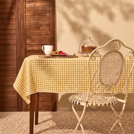 Evidea Soft Dama Masa Örtüsü - Sarı - 150x150 cm