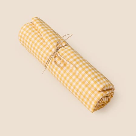Evidea Soft Dama Masa Örtüsü - Sarı - 150x150 cm
