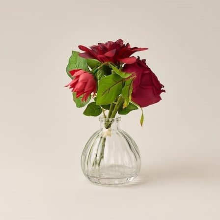 Evidea Deco Vazolu Şakayık - Bordo - 21 cm