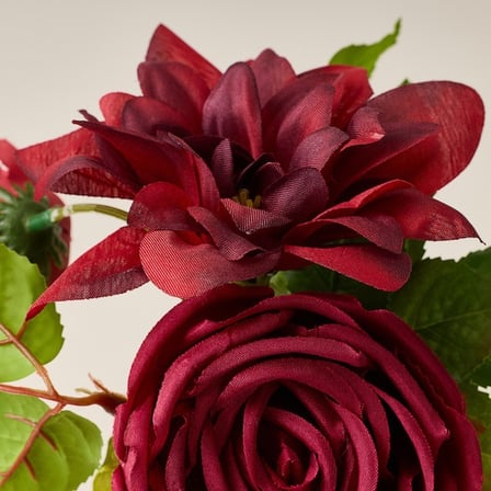 Evidea Deco Vazolu Şakayık - Bordo - 21 cm