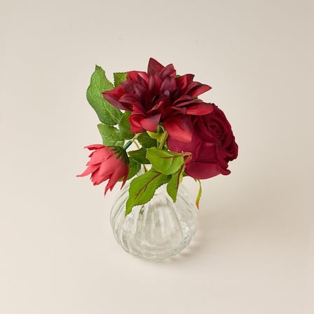 Evidea Deco Vazolu Şakayık - Bordo - 21 cm