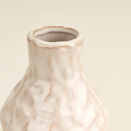 Evidea Deco Vesta Vazo - Krem - 27x10 cm
