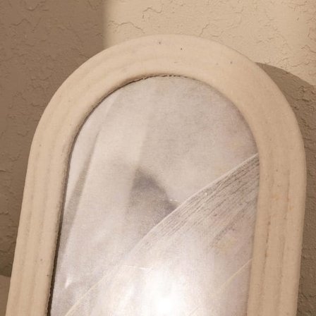 Evidea Deco Oval Traverten Çerçeve - Bej - 22x17 cm