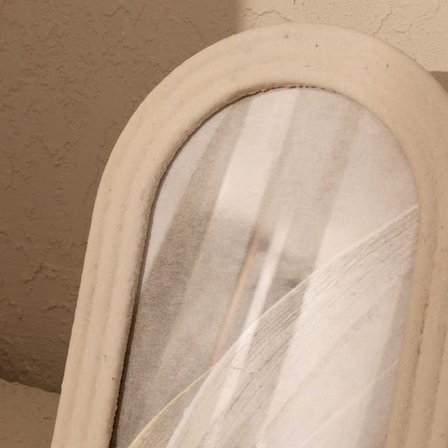 Evidea Deco Oval Traverten Çerçeve - Bej - 22x17 cm