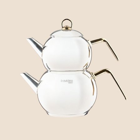 Evidea Kitchen Solena Çaydanlık - Gri - 2 lt + 1 lt