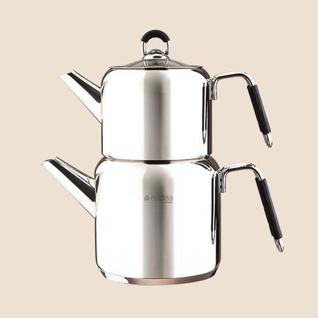 Evidea Kitchen Vetra Çaydanlık - Gri - 1,65 lt + 900 ml