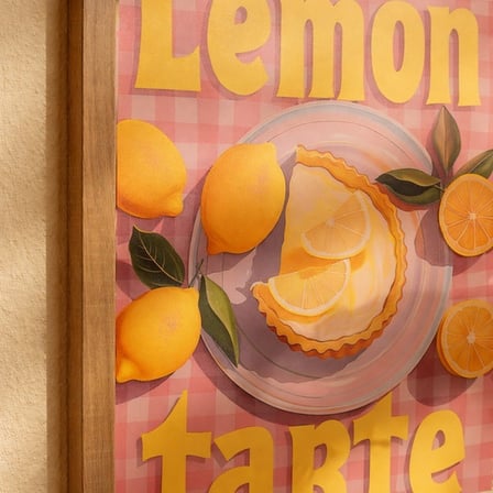 Evidea Deco Lemon Tarte Duvar Panosu - Renkli - 30x40 cm
