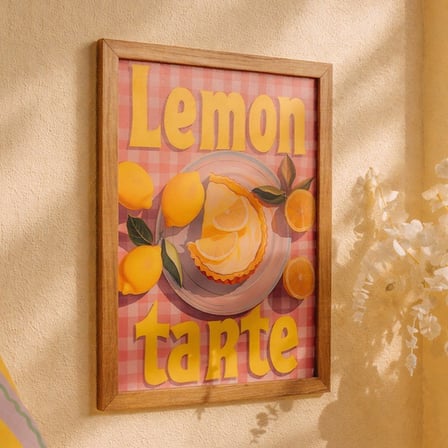 Evidea Deco Lemon Tarte Duvar Panosu - Renkli - 30x40 cm