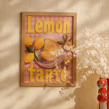 Evidea Deco Lemon Tarte Duvar Panosu - Renkli - 30x40 cm