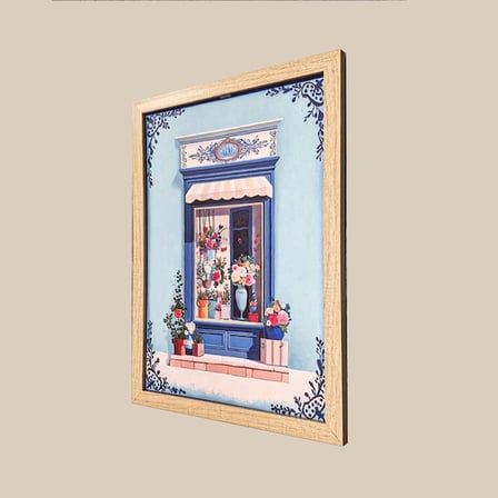 Evidea Deco Flower Cafe Duvar Panosu - Renkli - 30x40 cm