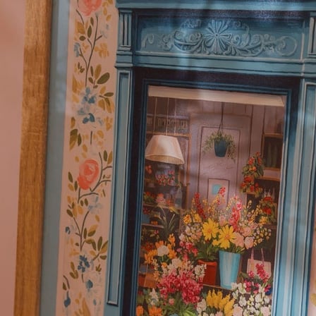 Evidea Deco Flower Cafe Duvar Panosu - Renkli - 30x40 cm