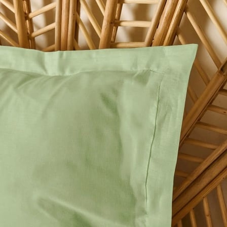 Evidea Soft Basic Oxford Saten 2'li Yastık Kılıfı - Yeşil - 50x70 cm