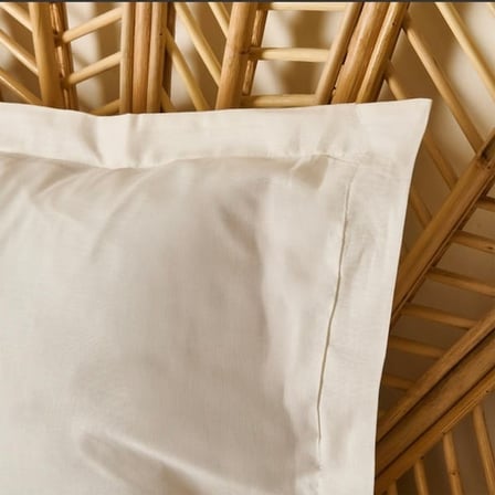 Evidea Soft Basic Oxford Saten 2'li Yastık Kılıfı - Ekru - 50x70 cm