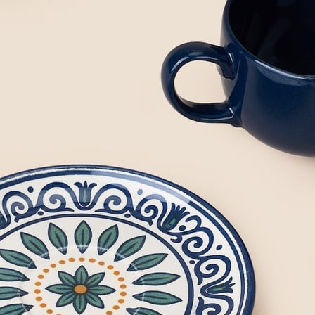 Keramika 2'li Stoneware Çay ve Latte Fincan Seti - Renkli
