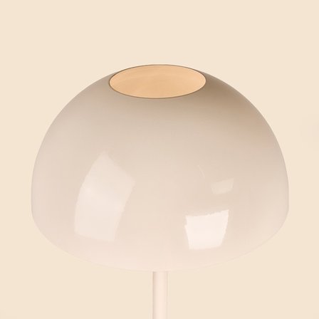 Evidea Lighting Metal Ayak Üstü Açık Şapkalı Lambader - Krem - 140 cm