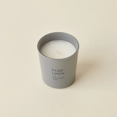 Evidea Deco Pure Linen Bardak Mum - Mavi - 110 gr