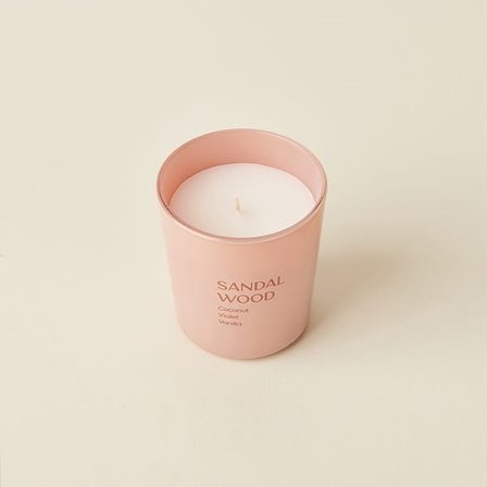 Evidea Deco Sandalwood Bardak Mum - Açık Kahverengi - 110 gr