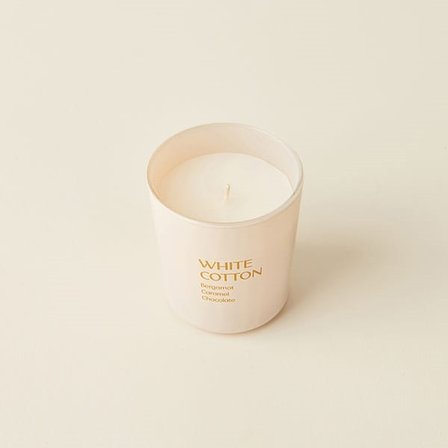 Evidea Deco White Cotton Bardak Mum - Bej - 110 gr